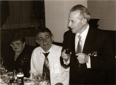 Anna and Julius Rapoport, Joseph Shaikin on the family meeting in Moscow. 2001